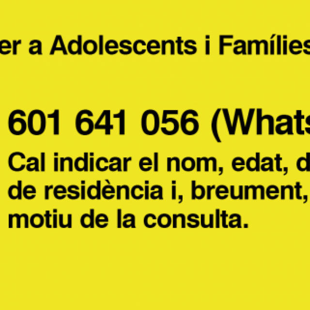 Necessites ajuda emocional, suport per a joves, adolescents i famílies durant el confinament